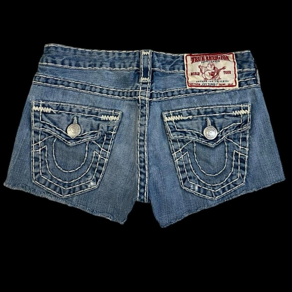 True Religion Light Blue Denim Jean Shorts